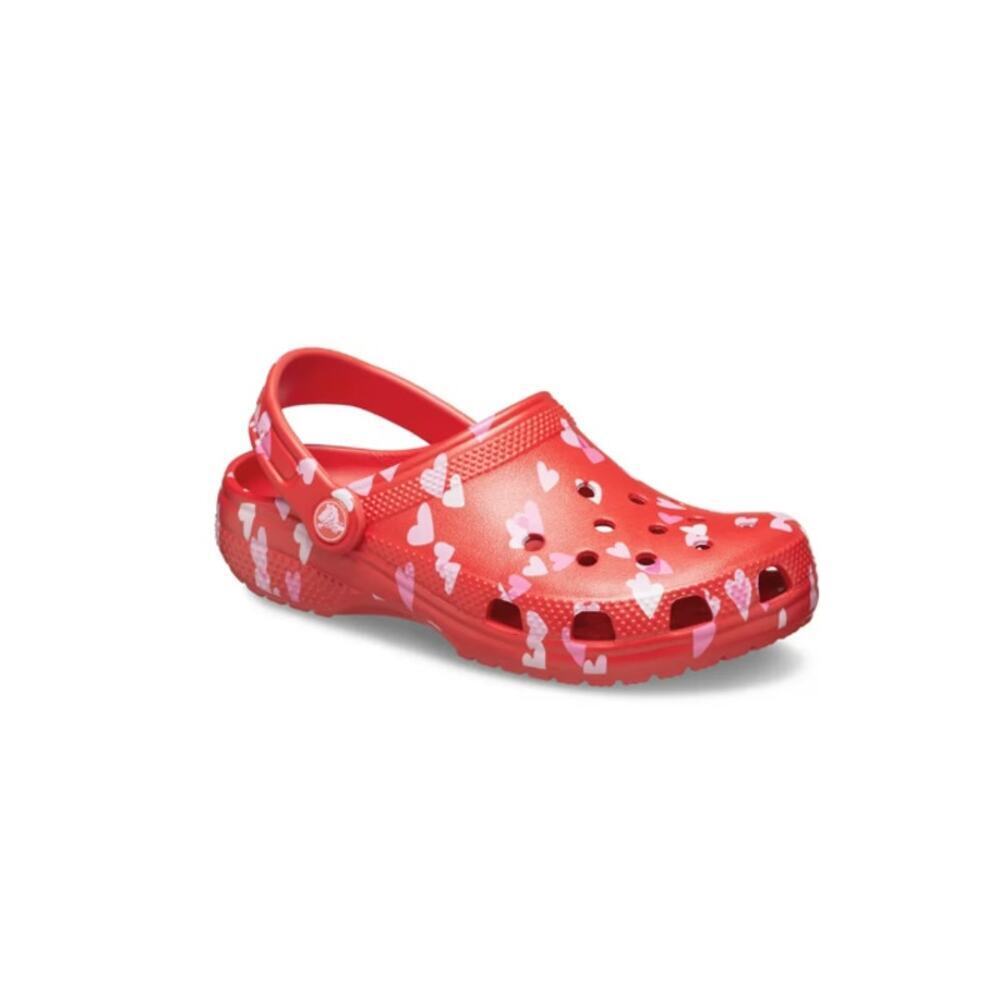 Crocs Kids' Cherry Red Classic Valentine's Day Clogs Size Youth 5